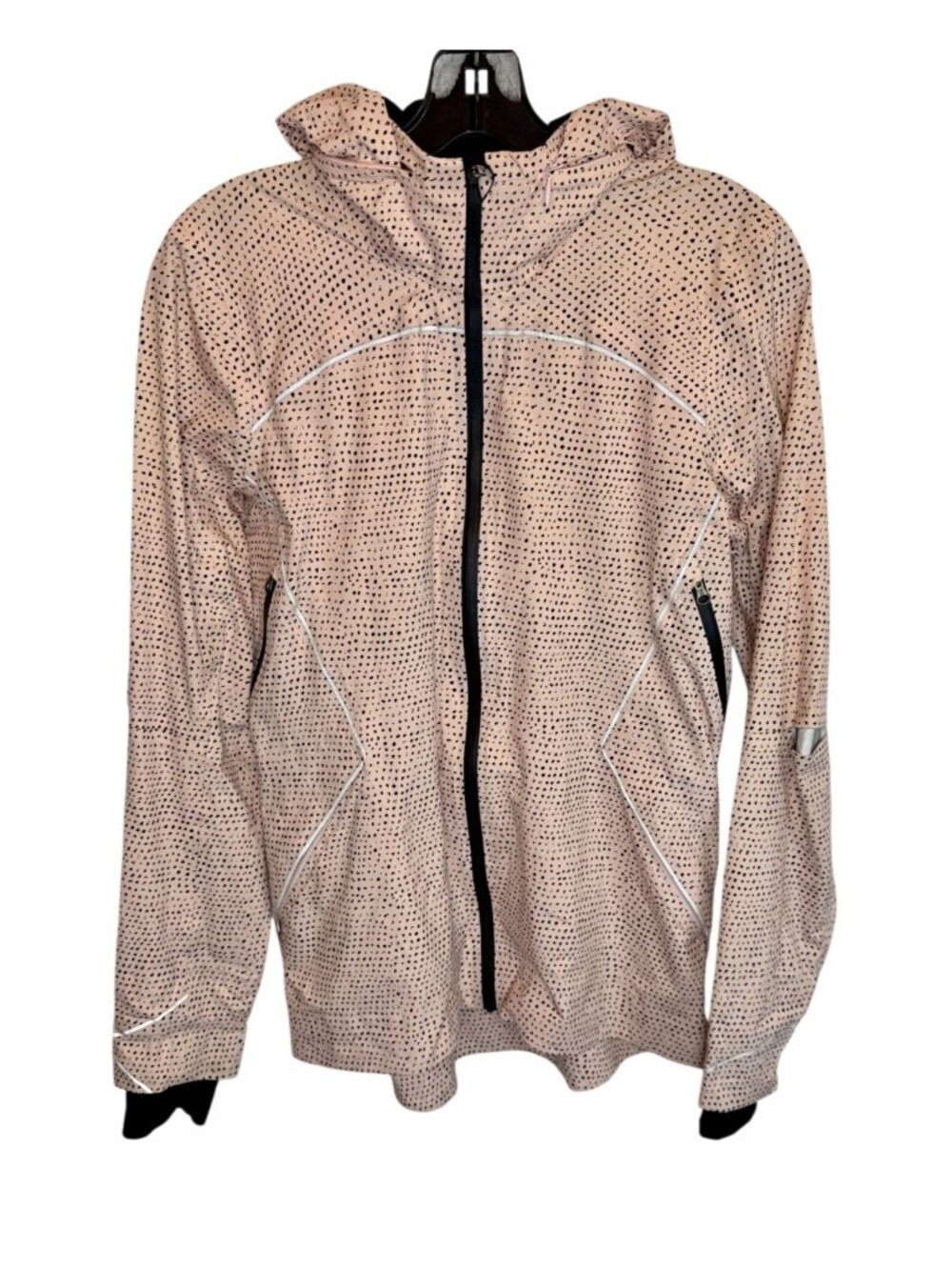 Lululemon Runaway Jacket Speckle Dot Parfait Pink Black - Size 6